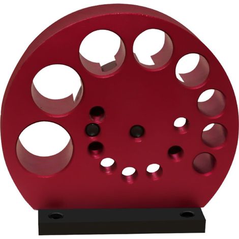 Kit de gabarit pour fabrication de chevilles, alliage d'aluminium, barre carrée en bois, outil auxiliaire de tournage, lame en carbure avec 8 trous de diamètres différents, perceuse électrique, tige d (1/5)