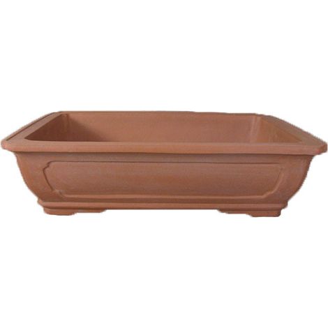 Vaso per bonsai rettangolare in gres 58x38x14 cm - GL105b