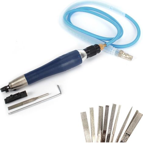 Kit de micro-meuleuse pneumatique Micro Air Grinder Set Meuleuse Stylo Pratique De Poche Pneumatique Multifonctionnel Polissage Rectifieuse Gravure Avec Clé(A set) (1/5)