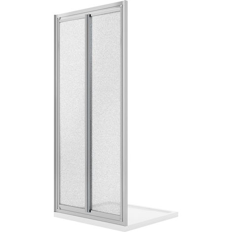Porta doccia saloon con doppia anta battente vetro stampato h 198 mod. West 100 cm