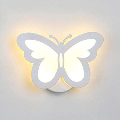 Applique Murale Papillon Forme Applique Murale Lampe Papillon Led Lumière Salon Couloir Chevet Lampes Murales Décor À La Maison Veilleuses (1/4)