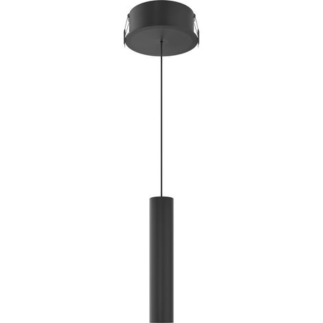 Lampada a Sospensione LED Tubolare Alp Space 5W CCT Switch 2700K-3200K-4000K Fascio 45° Nero Opaco - Beneito & Faure