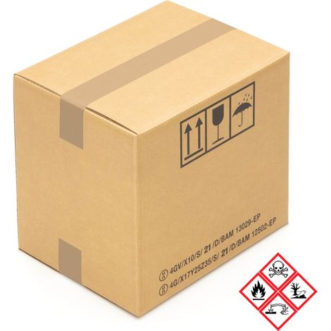 15 Gefahrgut Kartons 325 x 245 x 300 mm Wellpappe Versandkartons Gefahrstoffe (1/4)