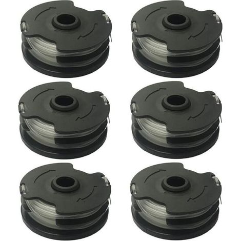 6 bobines de fil pour débroussailleuse, fil nylon 1,4 mm, 2x5 m par bobine, compatible modèles PRTA 20-Li A1/B2/C3 (1/5)
