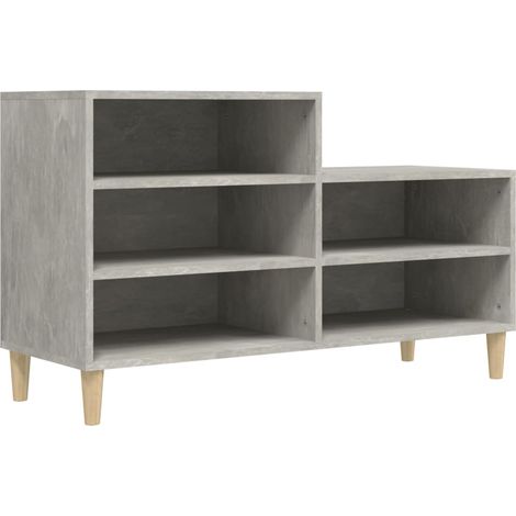 Armoire à chaussure Meuble à chaussures Gris béton 102x36x60 cm Bois d'ingénierie (1/5)