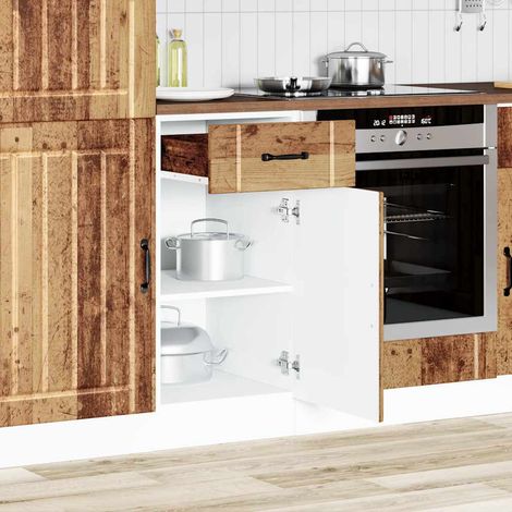 vidaXL Kitchen Base Cabinet "Lucca" Old Wood Engineered Wood (1/5)