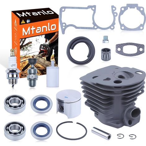 Pour Husqvarna 51 55, 55 Rancher Pour tronçonneuse, kit de cylindre de 46 mm, 503609171, 505275719, 537127901, 501761802, 501768301 (1/5)