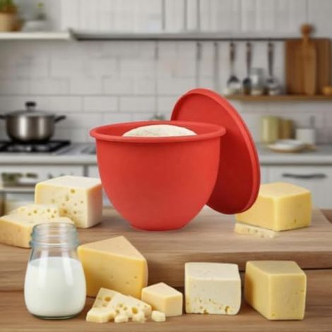 Accesorio de batidora con cabezal inclinable de 5 cuartos con recipiente interior de silicona (rojo) (1/5)