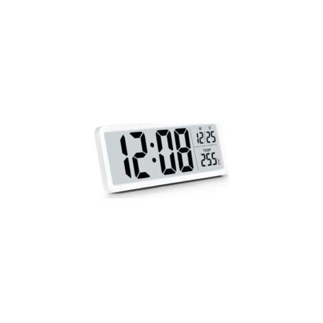 Reloj de pared digital a pilas, pantalla digital grande, indicador de temperatura, formato de 12/24 horas, reloj de escritorio, reloj digital. - Crezuo (1/4)