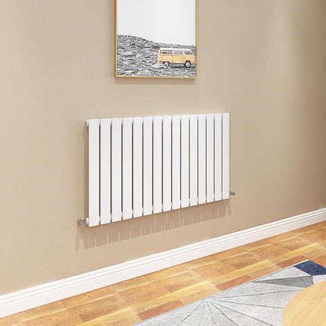 AICA Flat Panel Radiator 600x1020mm Central Heating Single Horizontal Stylish White