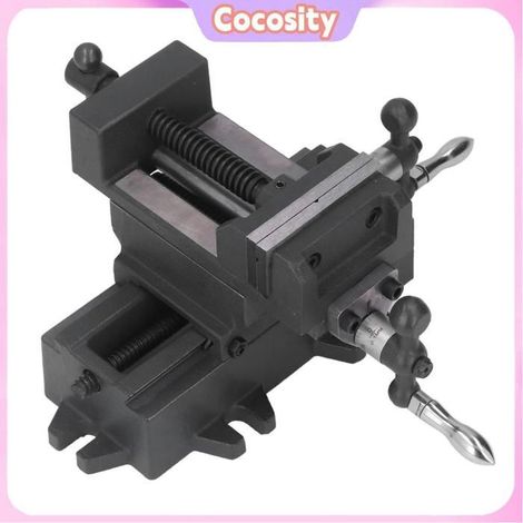 Étau de machine - COCOSITY - Glissière croisée - Corps acier moulé - Mâchoire acier 45 - Base percée (1/5)