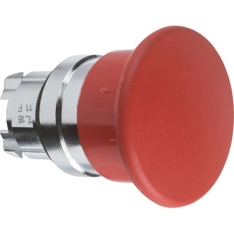 Tête de bouton poussoir coup de poing diamètre 22 40mm garniture métal rouge (1/4)
