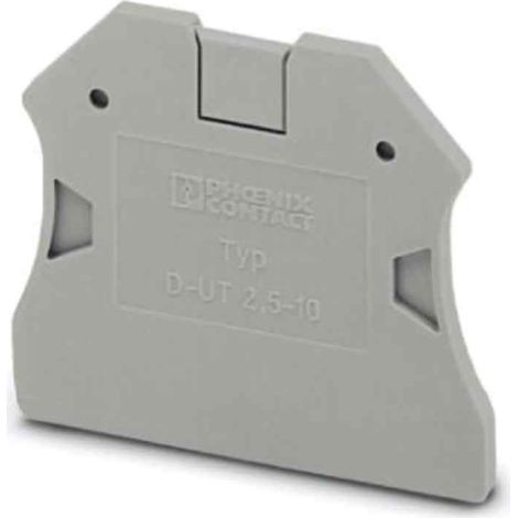 Tapa Final D-UT Color Gris Bornas Carril Serie UT de 2,5 a 10 mm