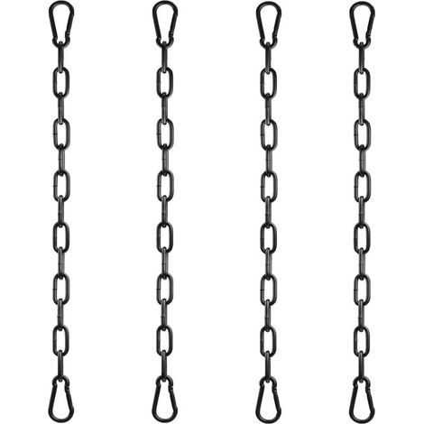 Chaîne d'extension 4 pièces Chaîne de Chaise Suspendue Ø4mm 50cm Chaîne en Métal Chaîne de Balançoire avec 8 pièces Mousqueton Porte clé (1/5)