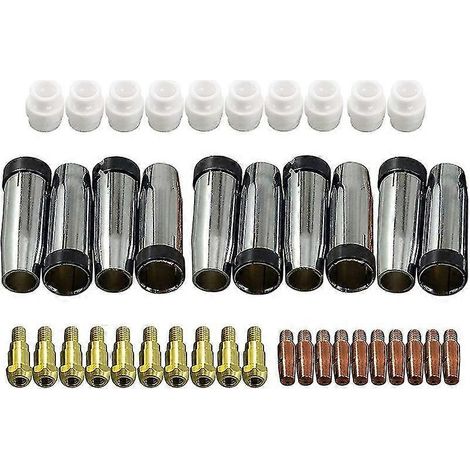 40 consommables (buse, électrode, coupelle de protection, anneau à gaz) pour torche Binzel MIG 24KD, pour soudage MIG - Sy