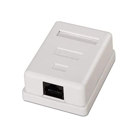 Aisens - rosetta di superficie rj45 cat.6 utp 1 presa, blanco