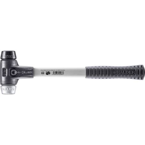 HALDER SIMPLEX Hammer Gefüllter Gummi / Weichmetall mit verstärktem Tempergussgehäuse und Glasfaserstiel - D=30 mm - 3729.030 (1/5)