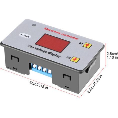 Controleur Sous-tension Batterie - 12 V - 20 A - Reglable LED - Protection Decharge Profonde - 1 Unite (1/5)