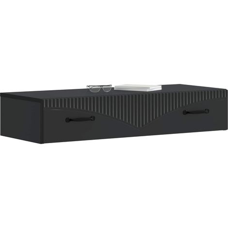 Maison Exclusive - Tavolino da Parete Laterale Nero 87,5 x 34,5 x 17 cm
