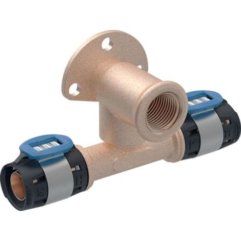 Geberit FlowFit Codo de conexión en T 90° desplazado, DN 15, 620.951.00.1