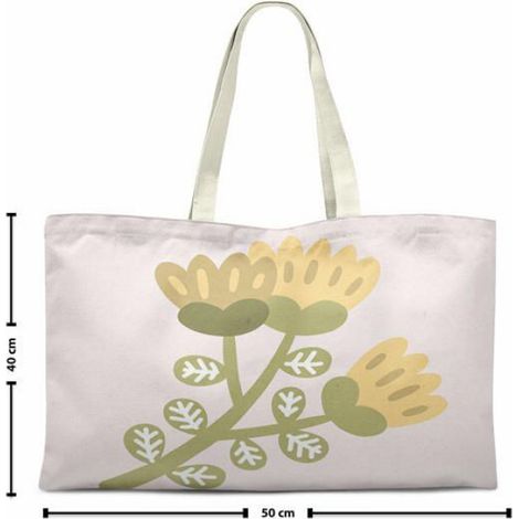 Sac Shopping - Coton - Noir - 70 x 50 cm - Porté Épaule - 1 Pièce (1/2)