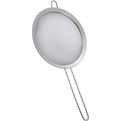 Tamis à mailles fines, tamis en acier inoxydable de haute qualité, avec cadre renforcé et poignée robuste, idéal pour tamiser, filtrer, égoutter et rincer les légumes, les pâtes et le thé (22 cm) (1/5)