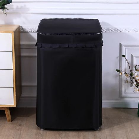 (Noir, 56x60x93cm) Housse anti-poussière rabattable pour machine à laver, protection solaire et protection UV.