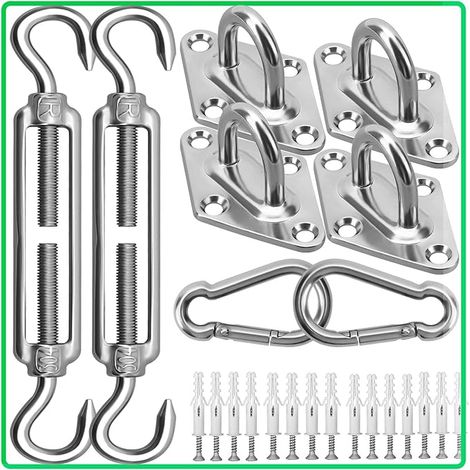 Kit de herrajes para toldos - Kit de instalación de toldos de acero inoxidable 304 (1/5)