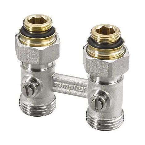 Simplex Zweirohr-Hahnblock, 1/2“ (Muffengewinde) Typ E1/50