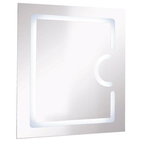 [JAMAIS UTILISE] ONDEE ZEN - Miroir salle de bain rétro-éclairant NEVIS - Argent - 60x80cm - Verre - Rond grossissant (1/3)