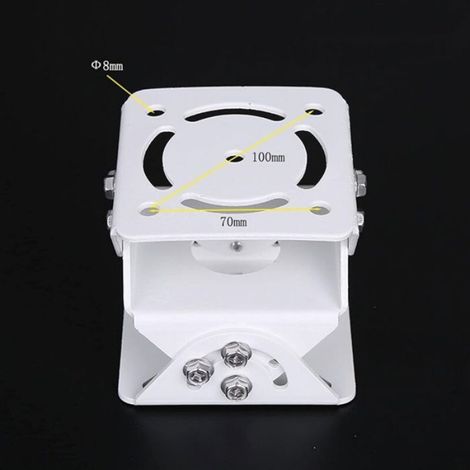 Support Caméra Sécurité - Réglage 3 Axes - Pour Intérieur Et Extérieur Protégé - Acier Blanc - 1 Pièce (1/5)