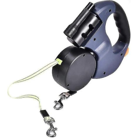 Laisse double rétractable pour chien, laisse pour animal de compagnie, laisse pour chien à enrouleur automatique, corde rétractable (1/4)