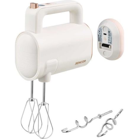 Batteur a main - SENCOR - SHM 9130WH - 8 vitesses - Sans fil - Blanc (1/5)