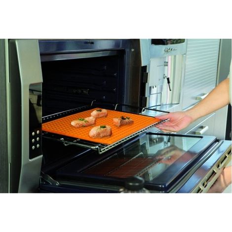 [NEUWERTIG] OUTLET Tray Tasty Flexibles Silikontablett, kann in den Ofen gestellt werden, tropft Fett von Lebensmitteln ab, klebt nicht am Ofen.