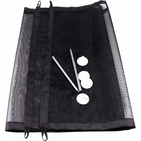 Barrière Sécurité Enfant Barriere Extensible pour Chien Barriere de Securite Retractable Filet Securite Escalier pour Chiens, Chats, Bébés, Animaux Domestiques, Noir (110x72cm) (1/5)