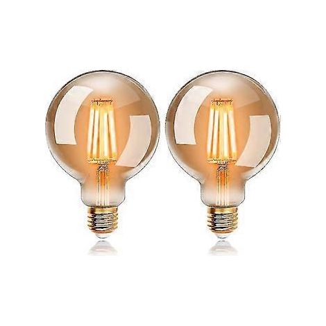 6-Watt-Edison-Vintage-G95-LED-Lampe, warmweiß (2200 K), E27-Fassung, entspricht einer 48-Watt-Glühbirne, Retro-Lampe, antike Retro-Lampe