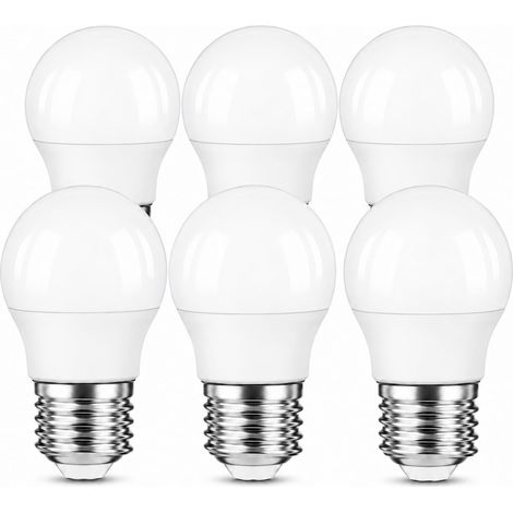 Lot de 6 Ampoule E27, ampoule E27 blanc chaud 3000K 9W 900LM G45, angle de faisceau de 180°, non dimmable, faible dégagement de chaleur et longue durée de vie (1/5)