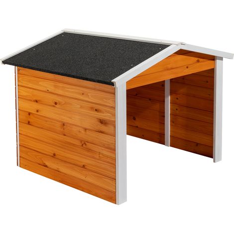 Garage für Mähroboter aus Holz Rasenrobotergarage Gartenhaus Carport Station
