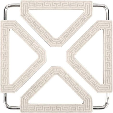 Dessous de Plat en Silicone, Extensible Résistant à La Chaleur Accessoires de Cuisine Set de Table Silicone pour Comptoir de Cuisine pour Pot, Bol, Tasses et Assiette(Beige) (1/5)