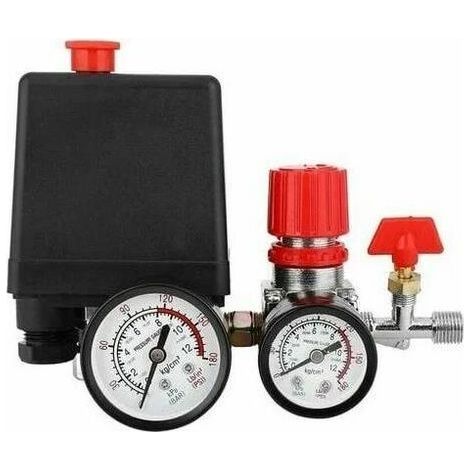 Compresseur d'air pressostat valve pressostat compresseur d'air avec manomètre régulateur (1/4)