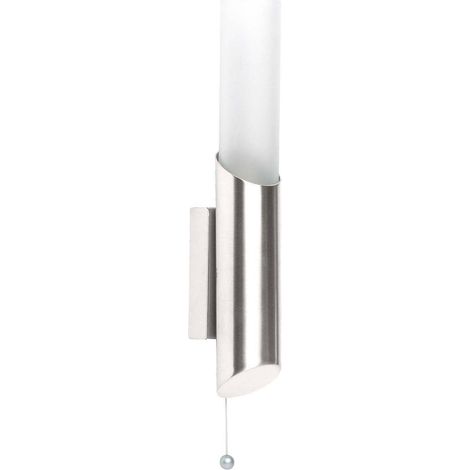 BRILLIANT Lampe Andaluz Wandleuchte eisen/mattglas 1x C35, E14, 40W, geeignet für Kerzenlampen (nicht enthalten) Mit Zugschalter (1/2)