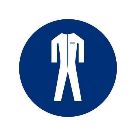 Señal Usar Ropa Ajustada Con Tintas UV Diámetro 90 mm (Pack de 10) (1/2)