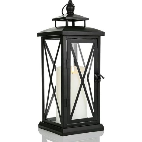 Lantern 28.5cm Metal Candle Decoration Weatherproof Outdoor Walls Living Room Table Bar Office (1/5)
