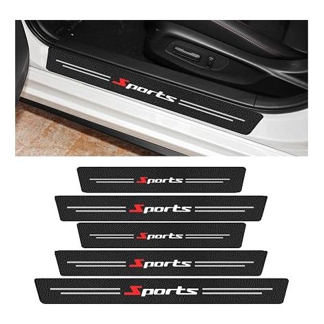 Protection Seuil de Porte de Voiture Seuil Porte Voiture Bande de Seuil en Fibre de Carbone Protege Seuil de Porte Voiture Convient à la Plupart des Voitures, SUV Arrière (1/5)