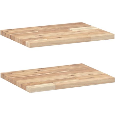 Étagères murales 2 pcs,Étagère flottante 60x30x2 cm acacia massif non traité CFW22126 (1/5)