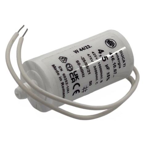 Condensateur permanent 4,5µF à fils - Ø28x55mm - DUCATI