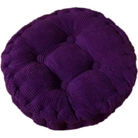 Coussin de chaise rond confortable pour la maison, la cuisine, le jardin, la salle à manger, le bureau, 4040cm violet