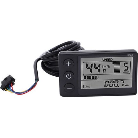 Ordenador de a bordo con velocímetro eléctrico para bicicleta，Panel de control para patinete eléctrico de 24 V (1/5)
