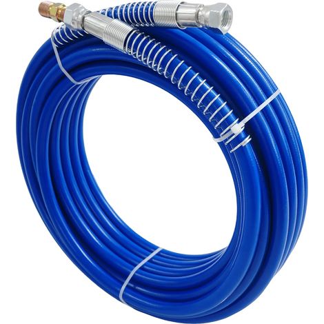 Manguera para pulverización de pintura sin aire, 15 metros de largo, presión de 3300 PSI, material de fibra de alambre de acero, alta elasticidad, compatible con pulverizadores sin aire. (1/5)