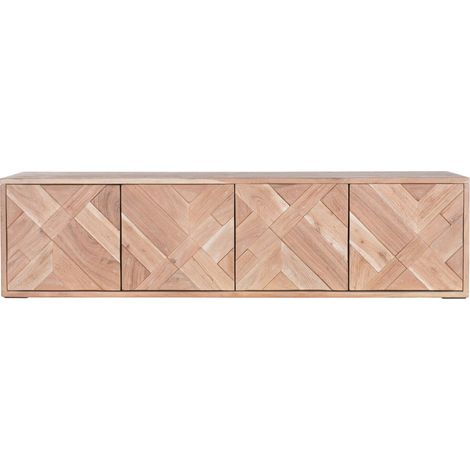 Mueble Tv Acacia Metal 125X40X32 Flotante (1/5)